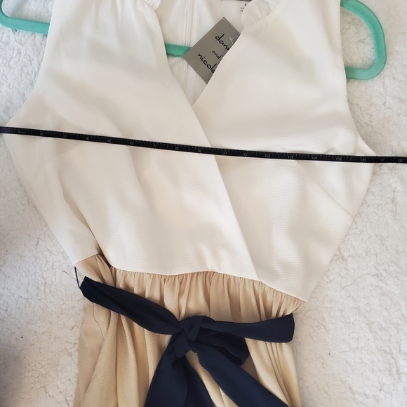 NWT Danny & Nicole Ruffle Sleeveless Colorblock  Fit and Flare Dress Size 4 - Picture 9 of 14